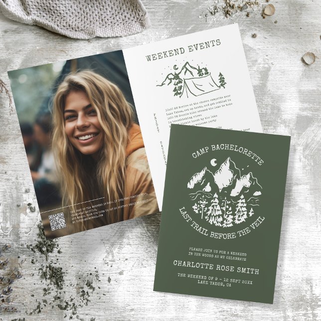 Invitación Fiesta de Despedida de Soltera Rústica Moderna Cam (Subido por el creador)