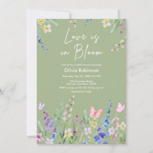 Invitación Fiesta de Despedida de Soltera Sage Green Spring L