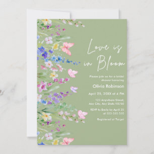 Invitación Fiesta de Despedida de Soltera Sage Green Spring L