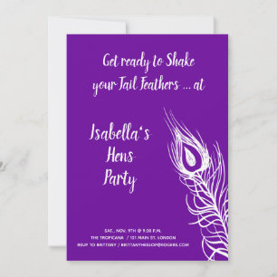 Invitación Fiesta de Despedida de Soltera Shake your Tail Fea