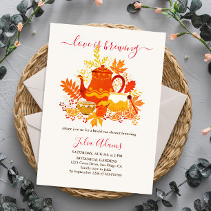 Invitación Fiesta de Despedida de Soltera Té de Limón Otoño
