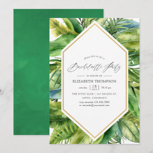 Invitación Fiesta de Despedida de Soltera Tropical de Acuarel