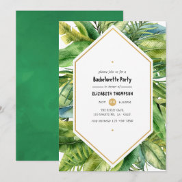 Invitación Fiesta de Despedida de Soltera Tropical de Acuarel