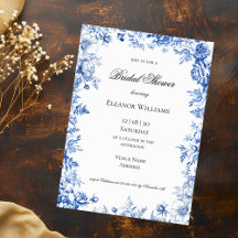 Fiesta de Despedida de Soltera Vintage Azul Floral