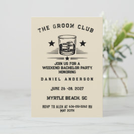 Invitación Fiesta de Despedida de Soltero Personalizada con T