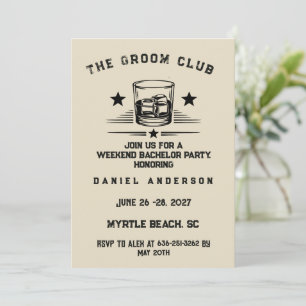 Invitación Fiesta de Despedida de Soltero Personalizada con T