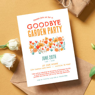 Invitación Fiesta de Despedida del Jardín de Flores Silvestre