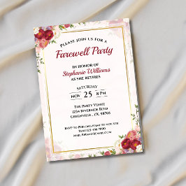 Invitación Fiesta de despedida femenina elegante Bouquet flor
