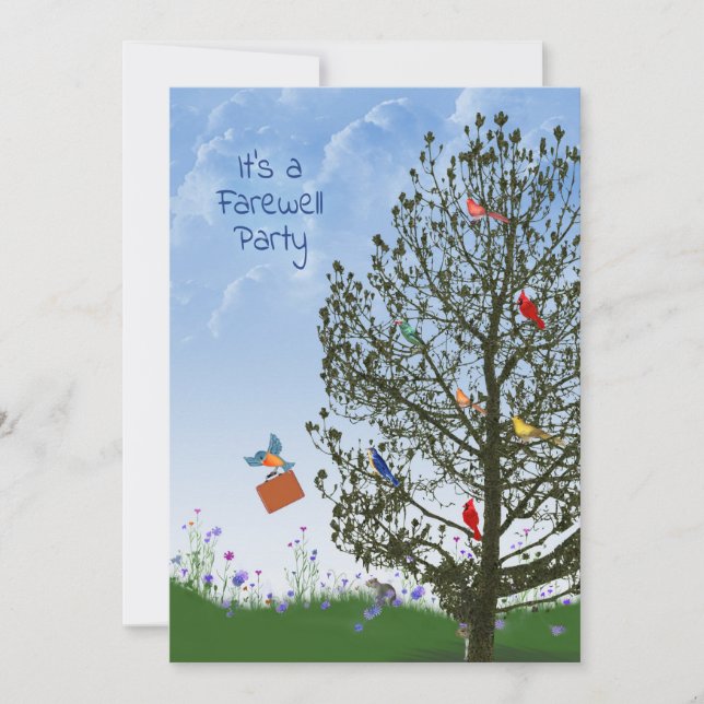 Invitación Fiesta de despedida para un compañero de trabajo (Anverso)