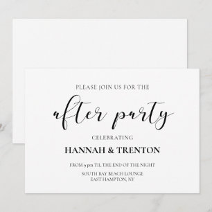 Invitación Fiesta de después de boda con diseño elegante
