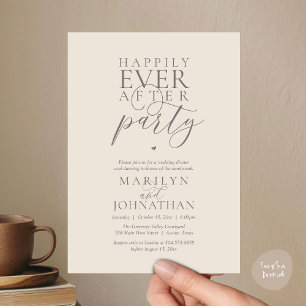 Invitación Fiesta de Después de la Boda Cena de Elopamiento