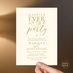Invitación Fiesta de Después de la Boda Cena de Huida de la B