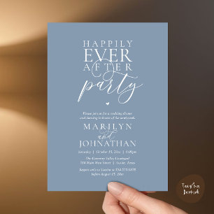 Invitación Fiesta de Después de la Boda Cena de Huida Feliz