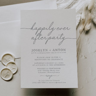 Invitación Fiesta de Después de la Boda para Elopement Recepc