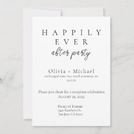 Invitación Fiesta de Después de la Boda para Elopement y Rece