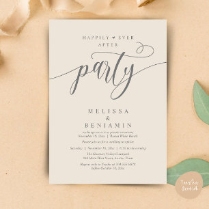 Invitación Fiesta de Después de la Boda, Recepción Minimalist