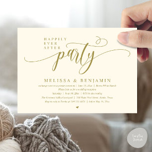 Invitación Fiesta de Después de la Boda, Recepción Minimalist