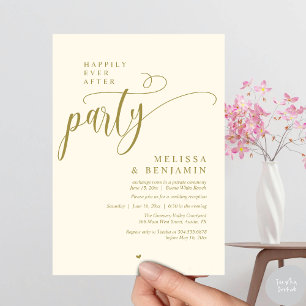 Invitación Fiesta de Después de la Boda, Recepción Minimalist