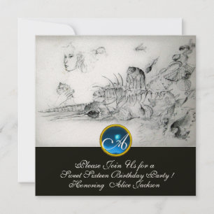 Invitación FIESTA DE DIECISÉIS AÑOS DE CONCHAS DE MAR Monogra