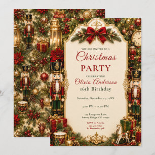 Invitación Fiesta de dieciséis cumpleaños con cascanueces
