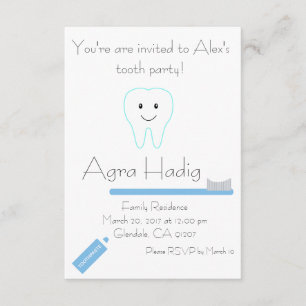Invitación Fiesta de dientes Agra Hadig