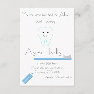 Invitación Fiesta de dientes Agra Hadig