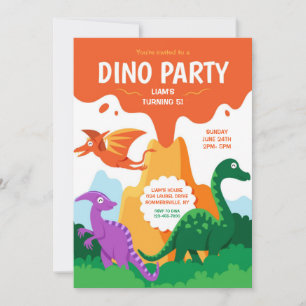 Invitación Fiesta de Dinos