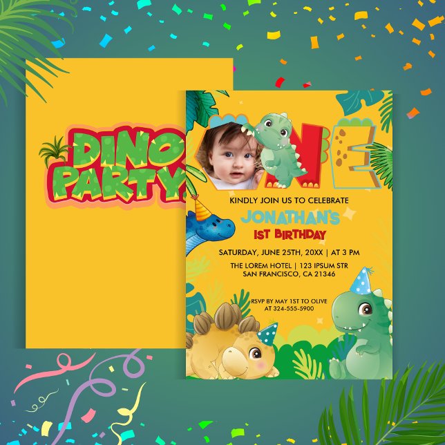 Invitación Fiesta de dinosaurios de los dinosaurios del prime (Subido por el creador)