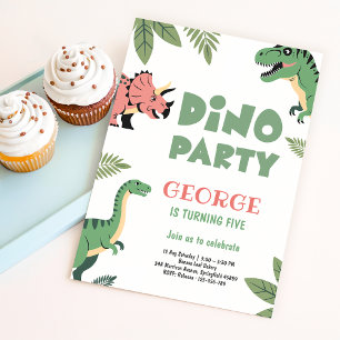Invitación Fiesta de Dinosaurios Dino Fiesta Lindo Dinosaurio