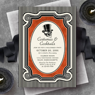 Invitación Fiesta de disfraces cócteles de Halloween