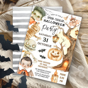Invitación Fiesta de disfraces cutáneos niños Halloween