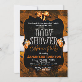 Invitación Fiesta de disfraces de Baby Shower de Halloween