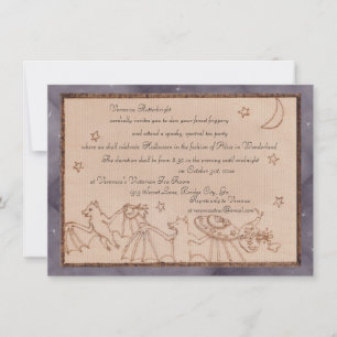 Invitación Fiesta de disfraces de Bats Tea Fiesta Halloween