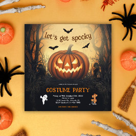 Invitación Fiesta de disfraces de calabaza de Halloween