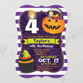Invitación Fiesta de disfraces de cumpleaños de Halloween