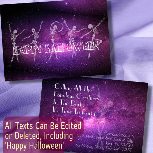 Invitación Fiesta de disfraces de fiesta de Halloween con esq