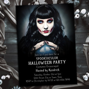 Invitación Fiesta de disfraces de Fortune Teller Halloween