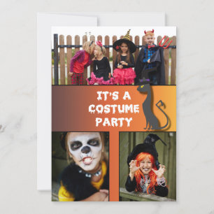 Invitación Fiesta de disfraces de Halloween 3 Pers