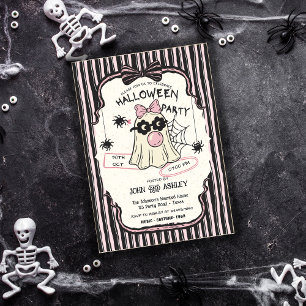 Invitación Fiesta de disfraces de Halloween con fantasía y sa