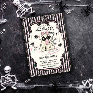 Invitación Fiesta de disfraces de Halloween con fantasía y sa