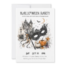 Fiesta de disfraces de Halloween con máscara al ag