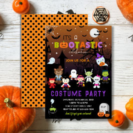 Invitación Fiesta de disfraces de Halloween con Naranja negro