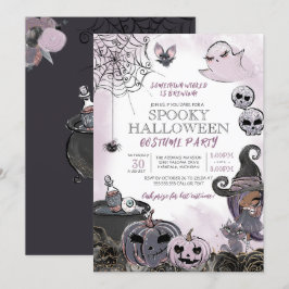 Invitación Fiesta de disfraces de Halloween Cute espeluznante