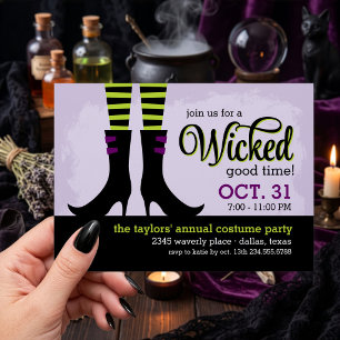 Invitación Fiesta de disfraces de Halloween de Bruja Malvada