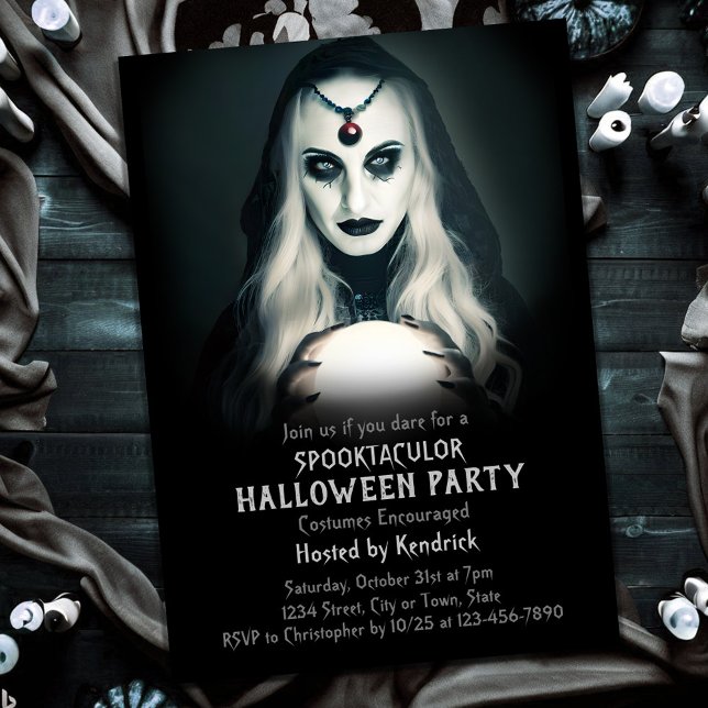 Invitación Fiesta de disfraces de Halloween de la telonera de (Subido por el creador)