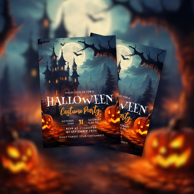 Invitación Fiesta de disfraces de Halloween en la casa perdid (Subido por el creador)