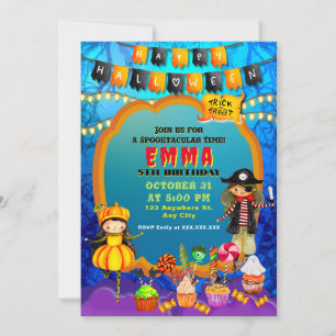 Invitación Fiesta de disfraces de Halloween feliz Celebración