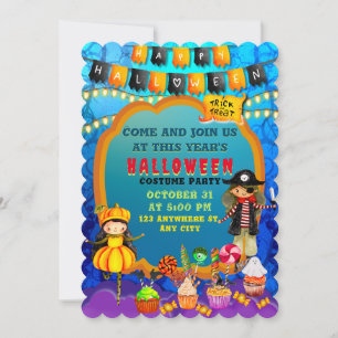 Invitación Fiesta de disfraces de Halloween feliz Celebración