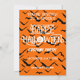 Invitación Fiesta de disfraces de Halloween feliz moderno com