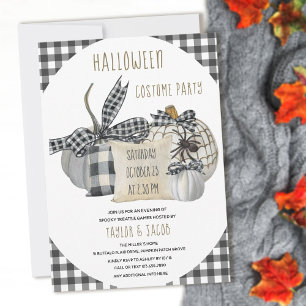 Invitación Fiesta de disfraces de Halloween Granja rústica Ca